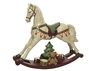 CAVALLO A DONDOLO 48CM BIANCO/MULTICOLOR