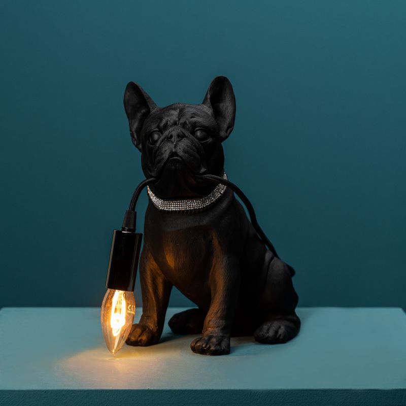LAMPADA DA TAVOLO CANE FRANCIS NERO