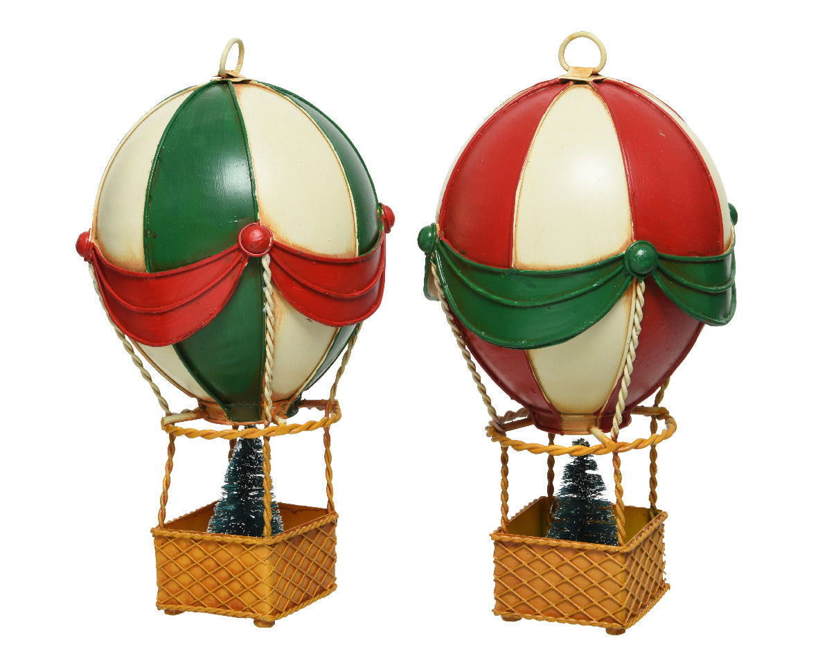 1 MONGOLFIERA CON PINO 12,50X24CM MODELLO A SCELTA