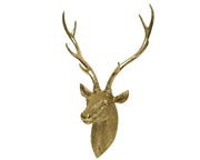 DECORAZIONE TESTA DI CERVO 70X70X37CM ORO