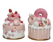 1 DECORAZIONE TORTA 14,7X18CM ROSA MODELLO ASSORTITO