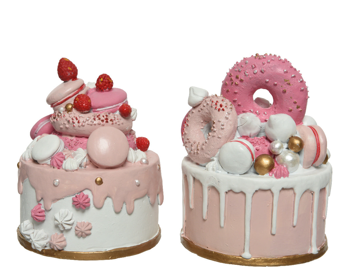 1 DECORAZIONE TORTA 14,7X18CM ROSA MODELLO ASSORTITO