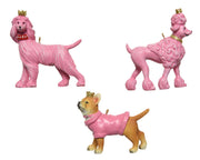 1 DECORAZIONE CANE ROSA H8,30CM MODELLO ASSORTITO