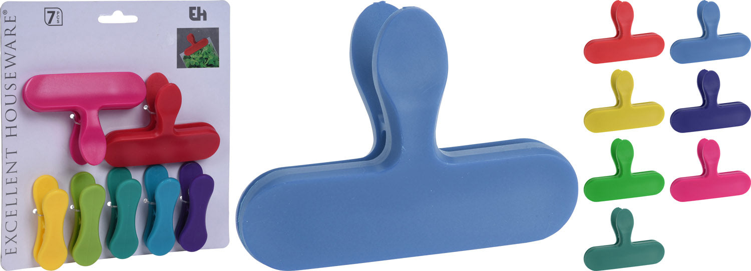 SET 7PZ CLIP CHIUDIPACCO COLORI ASSORTITI