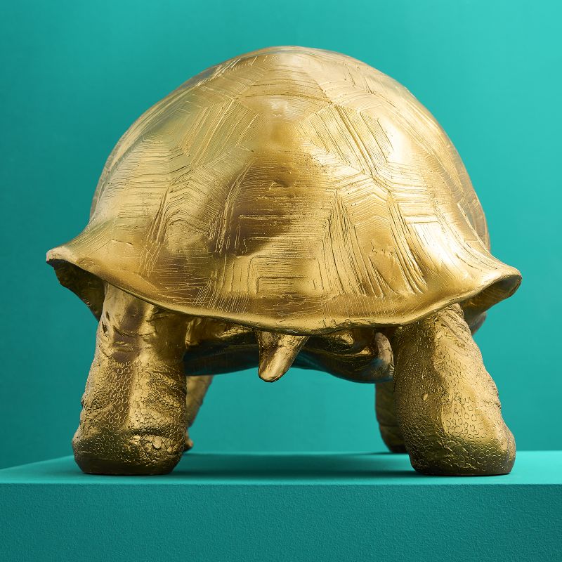TARTARUGA STORMY ORO 56X36X33 CM