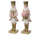 1 SOLDATINO SCHIACCIANOCI ROSA CON REGALO/FIORI H22CM MODELLO ASSORTITO