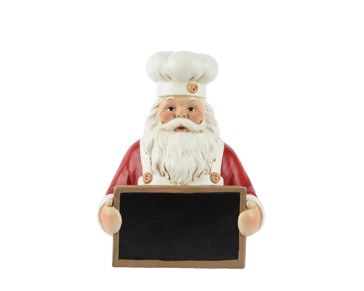 Babbo Natale con Lavagna Rosso/Bianco H29.5cm