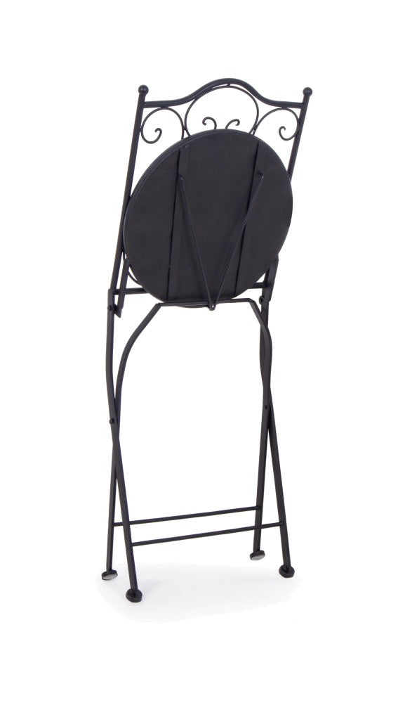 SEDIA PIEGHEVOLE BISANZIO NERO/BLU
