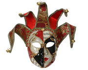 Maschera Carnevale Rossa H11cm