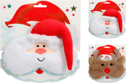 Mascherina Notte Natalizia 18x16cm modello assortito Rosso/Marrone