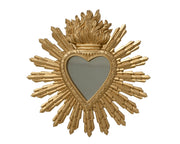SPECCHIO DECORATIVO A CUORE 27X2.5X26CM - ORO