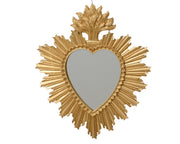 SPECCHIO DECORATIVO A CUORE 32X2.5X38CM - ORO