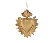 Cuore Oro decorazione natalizia appendibile H14.5cm