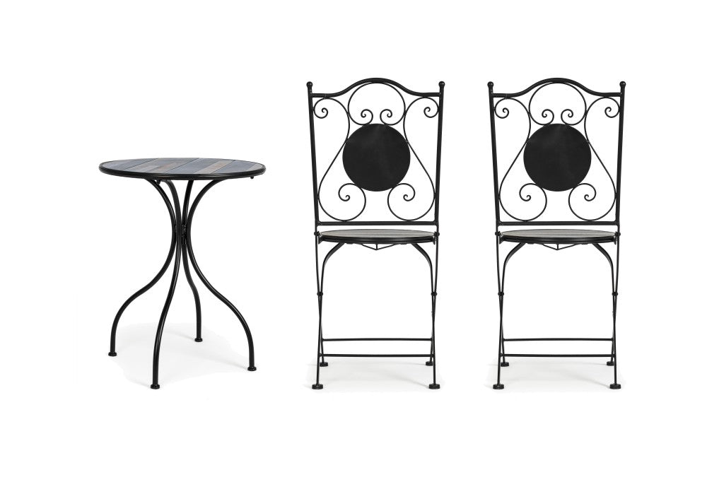 SET TAVOLO CON 2 SEDIE PIEGHEVOLI HUSTON