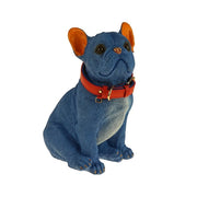 Cane Molly con collare blu 28x20x35.5 cm
