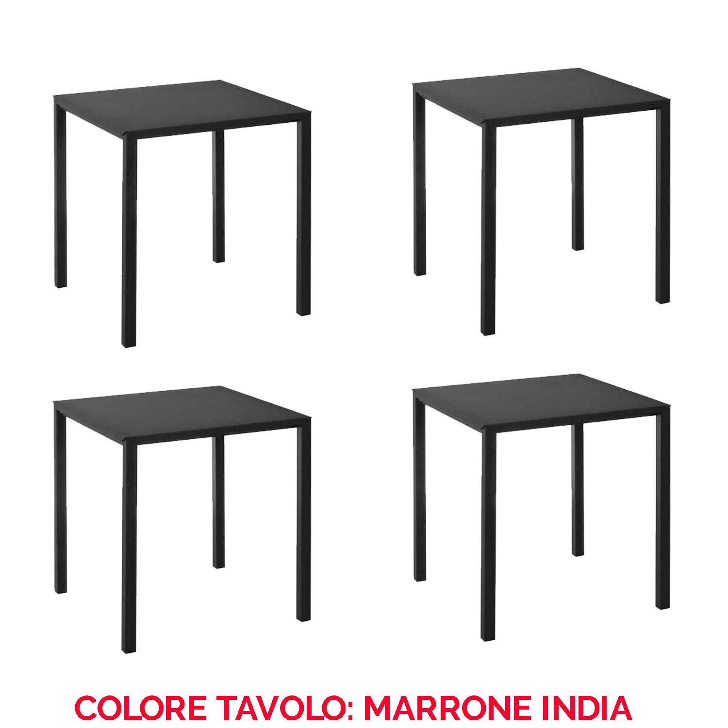 OFFERTA 4 TAVOLI NOVA 80X80 COLORE A SCELTA