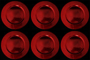 6 SOTTOPIATTI CIRCOLARI ROSSO 33CM