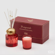 ELEGANTE CONF. CON PROFUMATORE PER AMBIENTI 100ML E CANDELA MELOGRANO