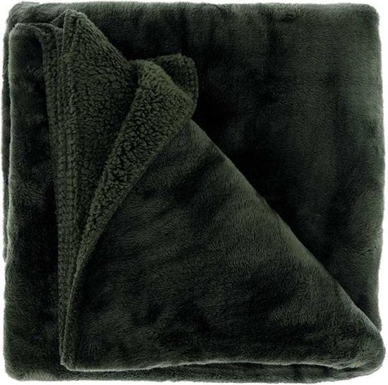 COPERTA PLAID TORVAH 150X200CM VERDE SCURO