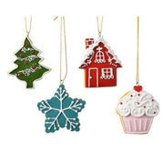 DECORAZIONE BISCOTTO APPENDIBILE ALBERO/CASA/STELLA/MUFFIN ASSORTITO