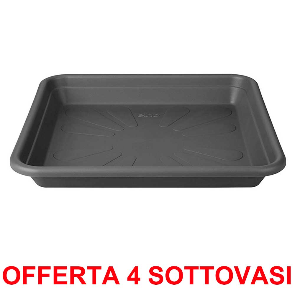 OFFERTA 4 SOTTOVASO UNIVERSAL SAUCER SQUARE 30CM ANTRACITE