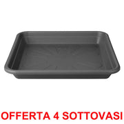 OFFERTA 4 SOTTOVASO UNIVERSAL SAUCER SQUARE 30CM ANTRACITE