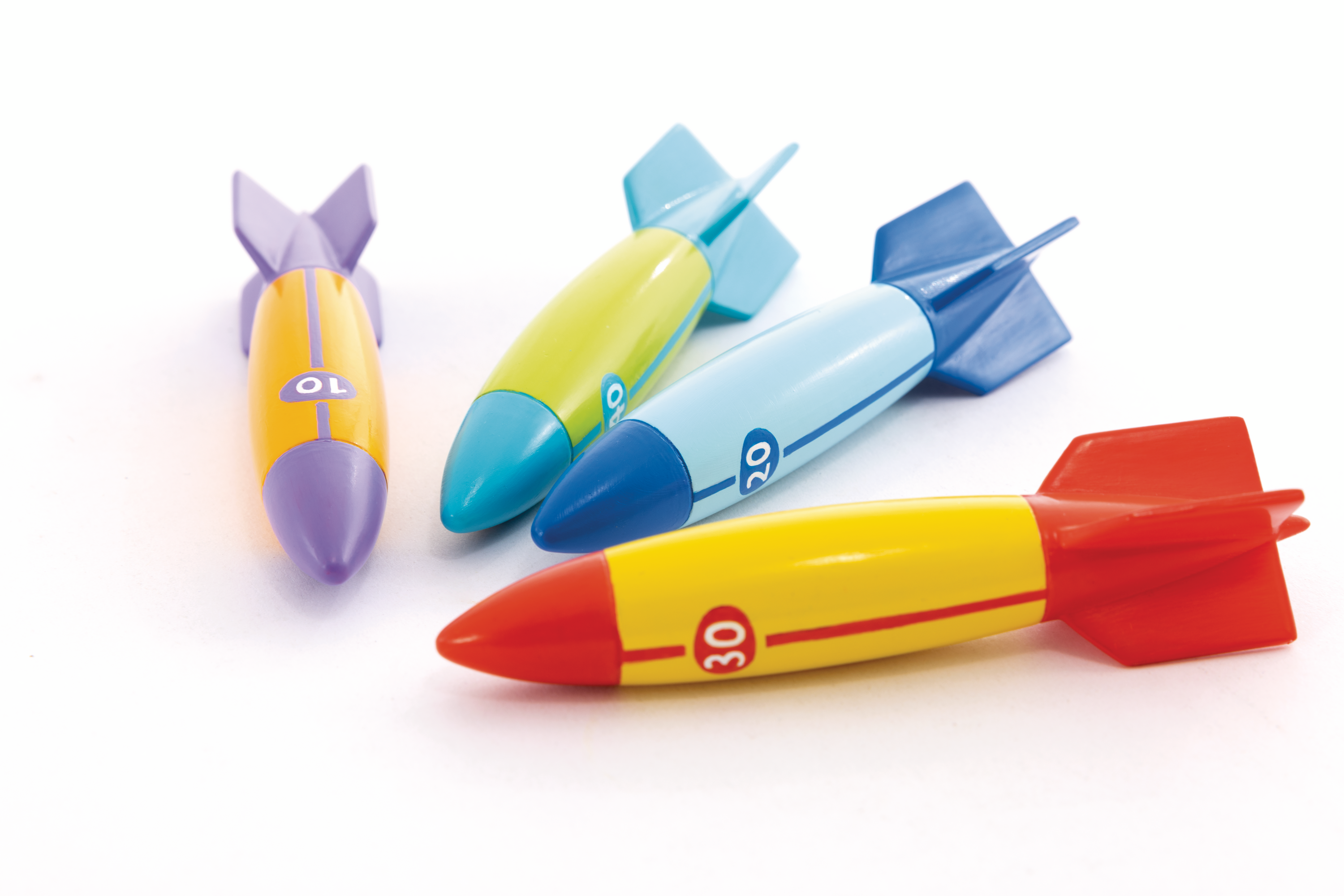 Siluri Subacquei Multicolore (Set da 4) 3cm x 3cm x 12cm Intex