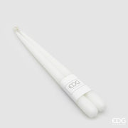 Confezione 12 Pezzi Candela a Stelo Normale 300x22 mm Bianco
