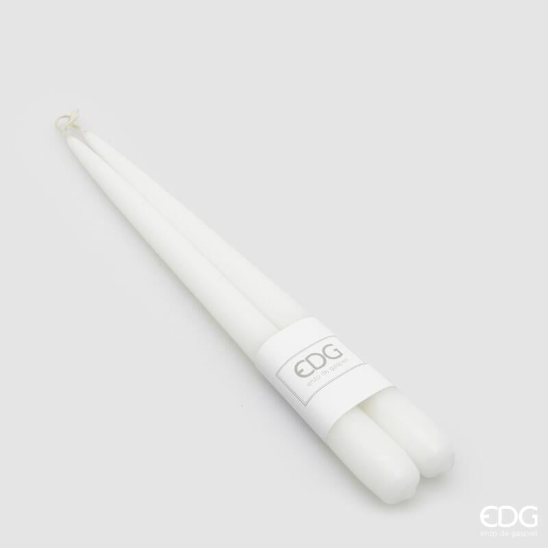 Confezione 12 Pezzi Candela a Stelo Normale 300x22 mm Bianco