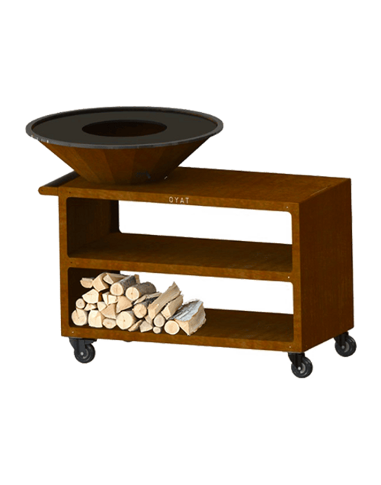 BARBECUE A BRACIERE PONTAILLAC 88 CON CARRELLO COGNAC