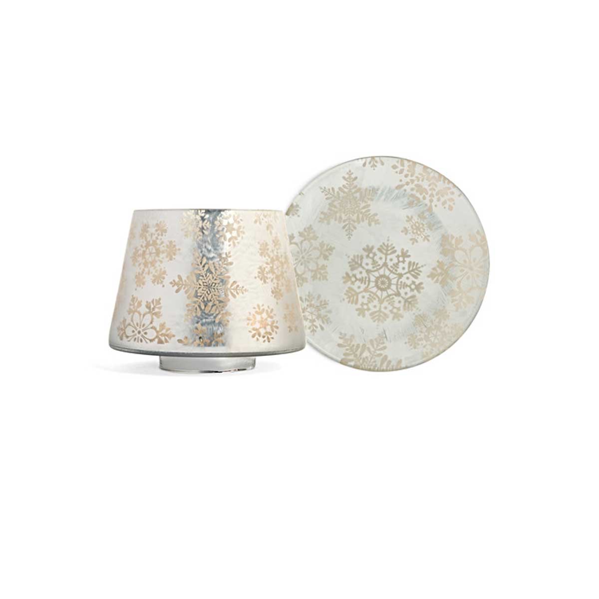 SNOWFLAKE FROST LARGE SHADE & TRAY