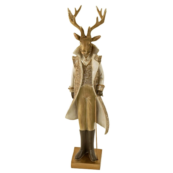 Cervo Marrone con Bastone 21 cm
