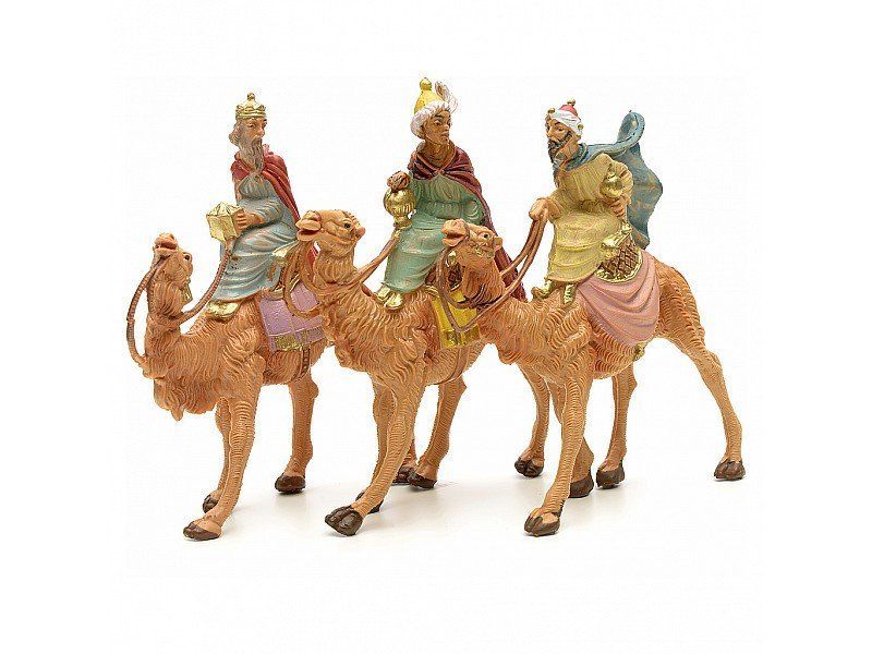 STATUINE 3 RE MAGI A CAMMELLO 6,5 CM PER PRESEPE