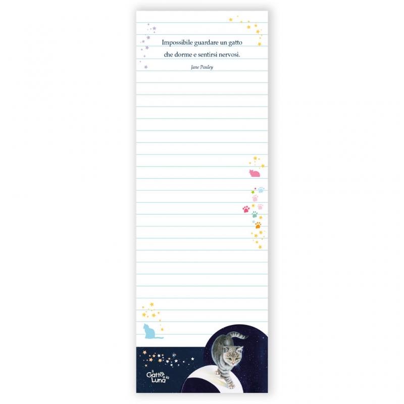 NOTES IL GATTO E LA LUNA PENSIERI BELLI