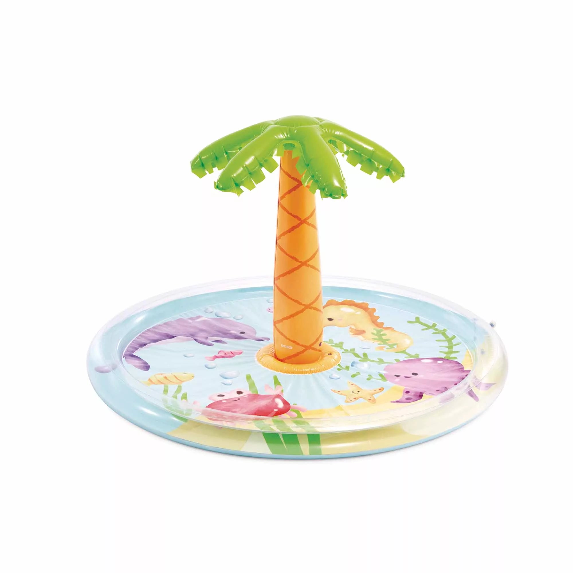 Intex Piscina Gonfiabile Palma con Spruzzino 173cm x 173cm x 104cm Multicolore