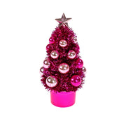 Mini Albero di Natale Magenta e Rosa 8cm