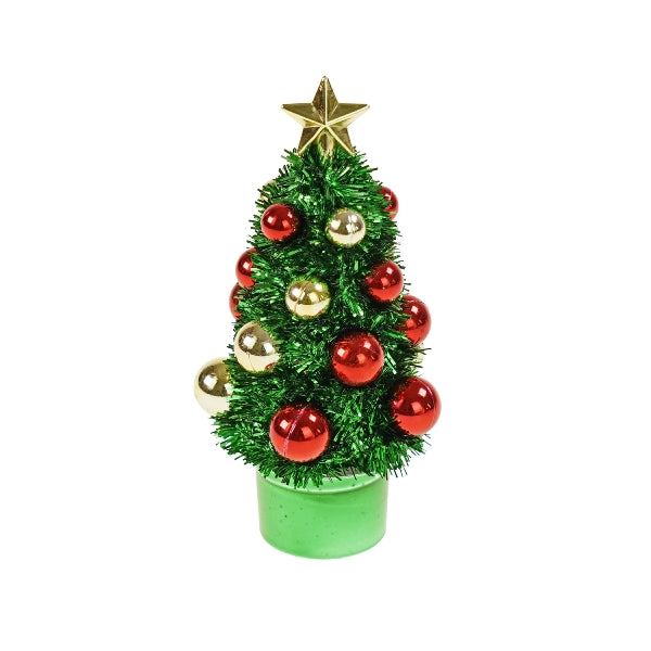 Statuetta Albero di Natale Verde, Rosso e Oro