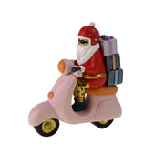 Babbo Natale in moto rosa 14.5x5.5x16 cm Sweet Christmas