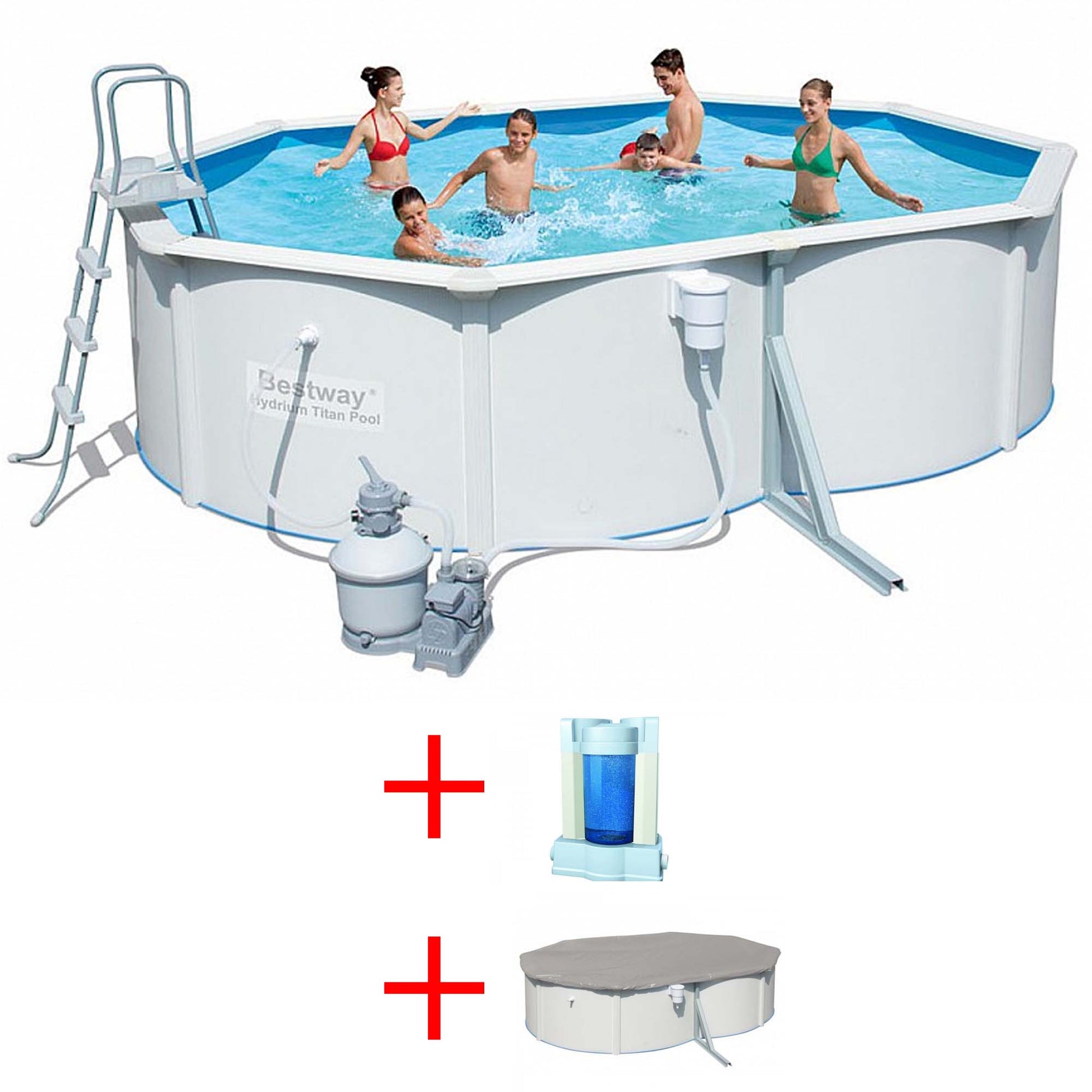 OFFERTA PISCINA HYDRIUM TITAN 488X366X122CM + GENERATORE DI OZONO + COPERTURA