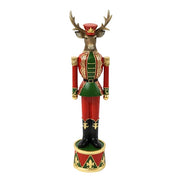 Scultura Alce Rosso e Oro 16X14X58CM