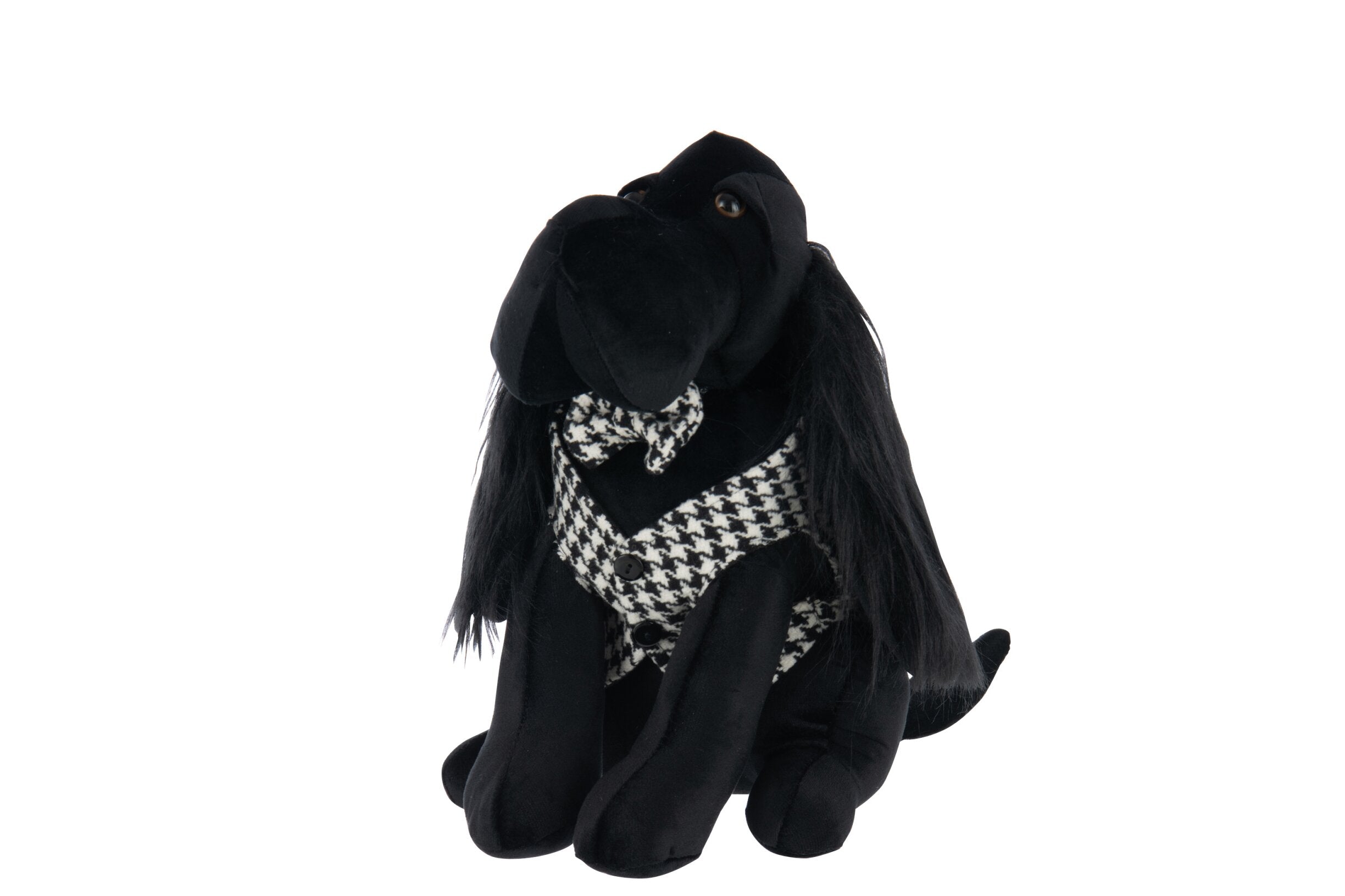 Ferma Porta Cane Pied-De-Poule Poliestere Nero/Bianco Peraga Christmas