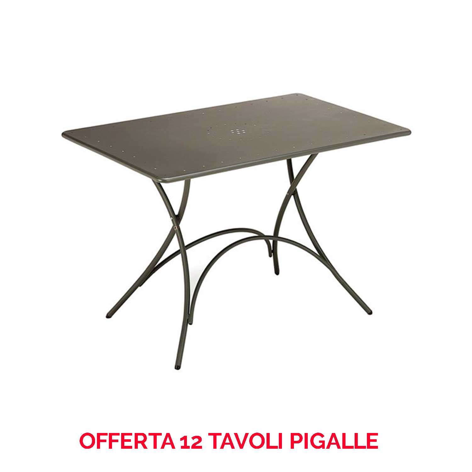 OFFERTA 12 TAVOLI RETTANGOLARE PIGALLE 118X76 COLORE A SCELTA
