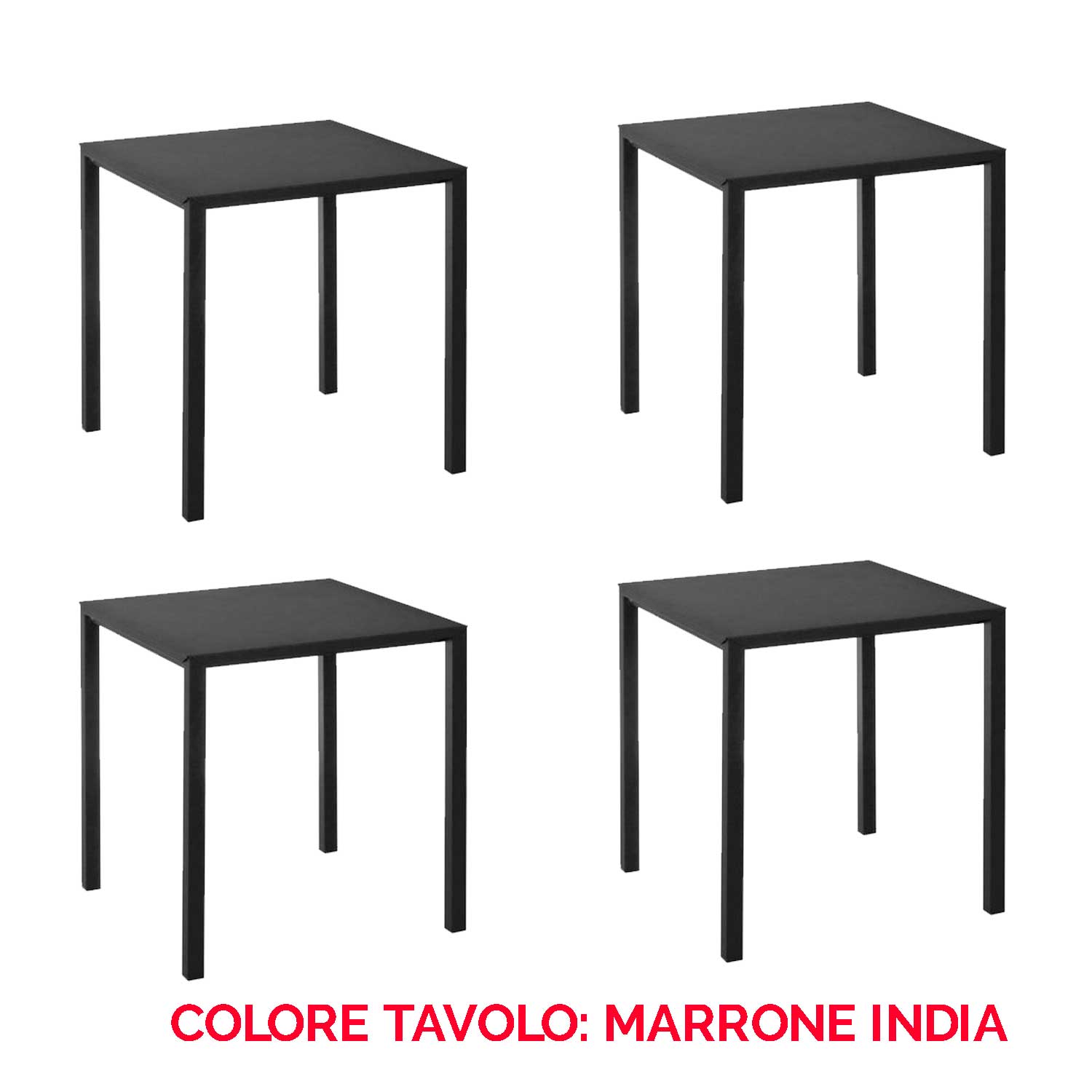 OFFRE 4 TABLES NOVA 70X70 COULEUR AU CHOIX