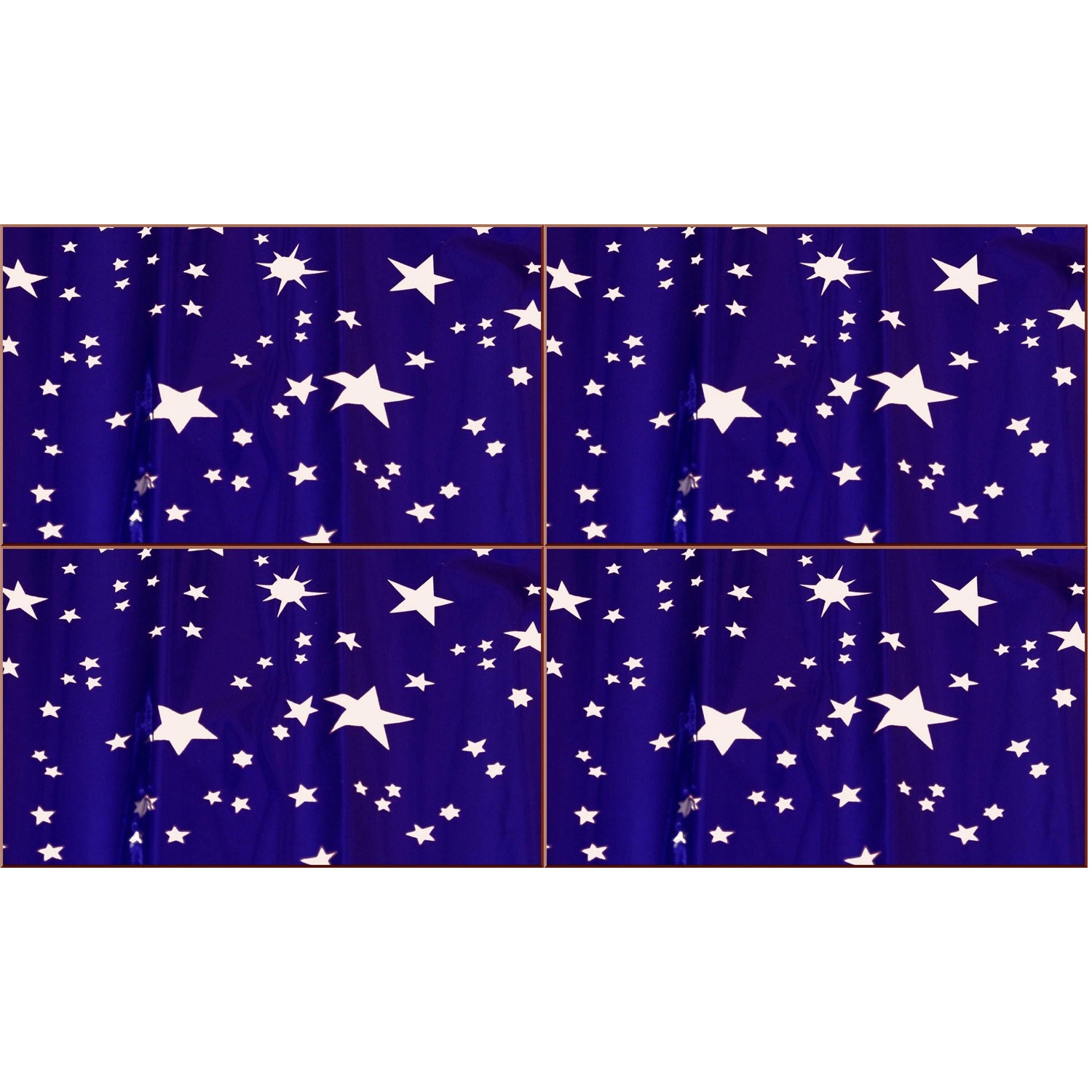 OFFERTA 4 ROTOLI CARTA CIELO METALLIZZATA STELLE ARGENTO 70X100CM
