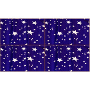 OFFERTA 4 ROTOLI CARTA CIELO METALLIZZATA STELLE ARGENTO 70X100CM