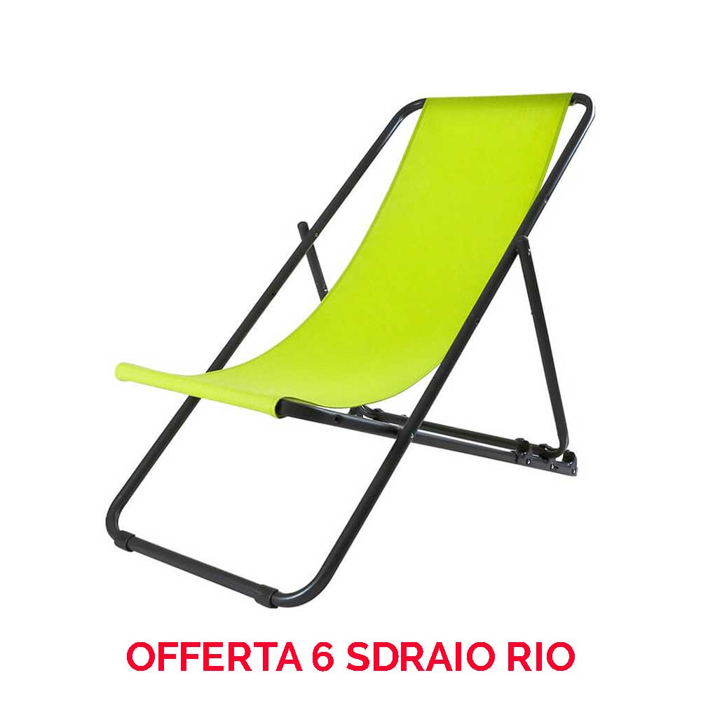 OFFERTA 6 SDRAIO POLTRONA RIO 133X64CM COLORE A SCELTA