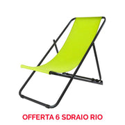 OFFERTA 6 SDRAIO POLTRONA RIO 133X64CM COLORE A SCELTA