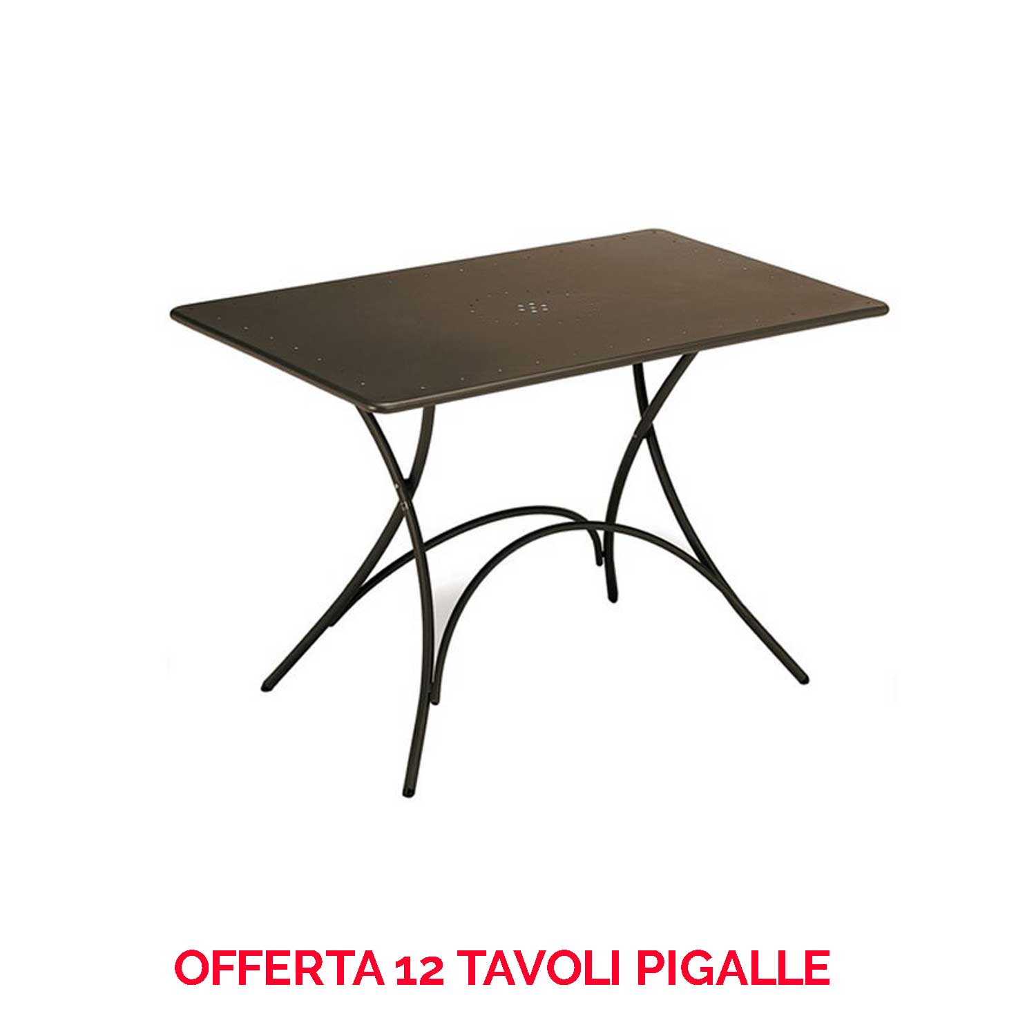 OFFERTA 12 TAVOLI RETTANGOLARE PIGALLE 118X76 COLORE A SCELTA