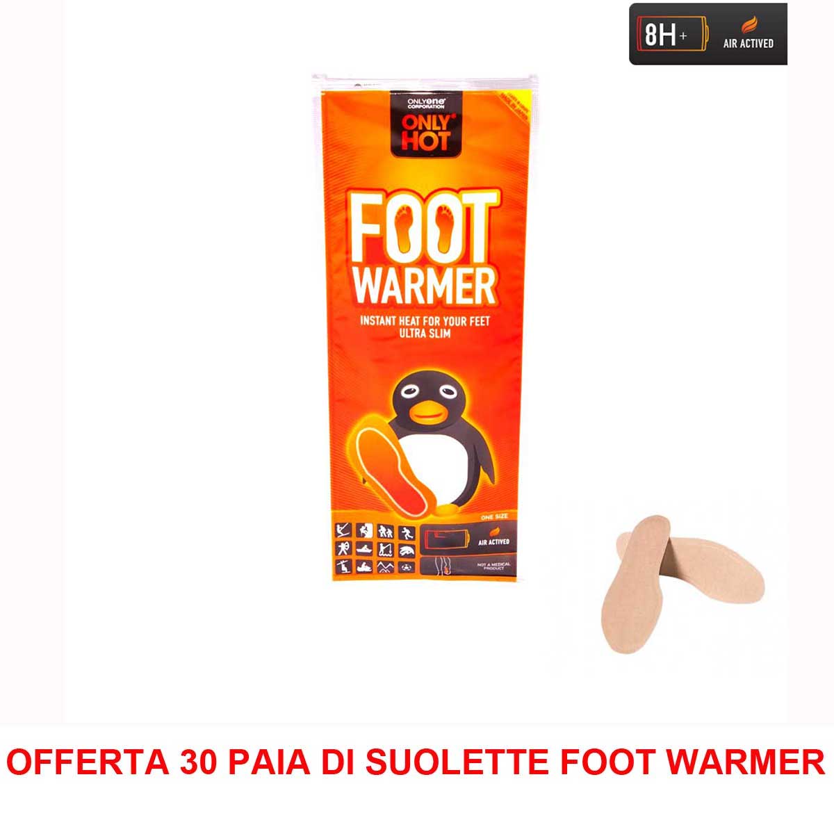 OFFERTA 30 PAIA DI SUOLETTE SCALDAPIEDI FOOT WARMER PER SCI SPORT