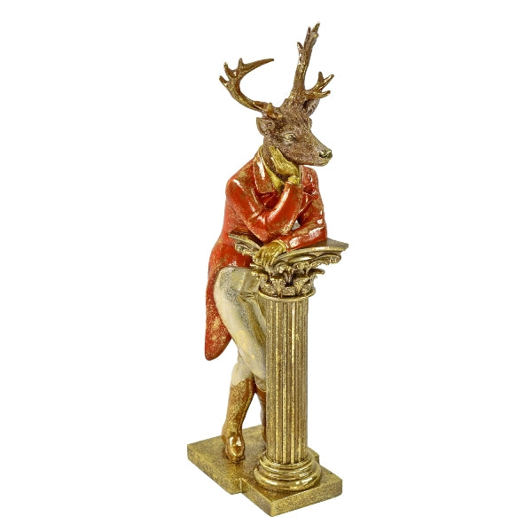 Cervo Waldemar v. Waldhain Poliresina 29x24x80 cm Classic X-Mas